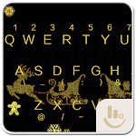 Golden X-mas Keyboard Theme Apk