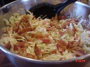 BONNIE'S SLICED SLAW WITH BACON