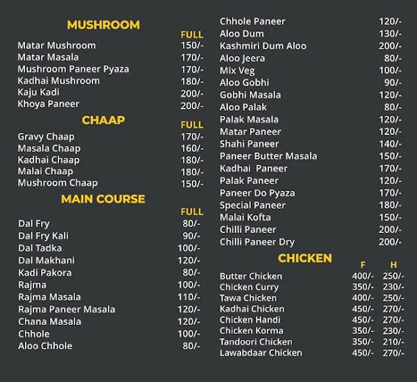 Gupta Ji Amritsari Chur Chur Naan And Paratha Corner menu 