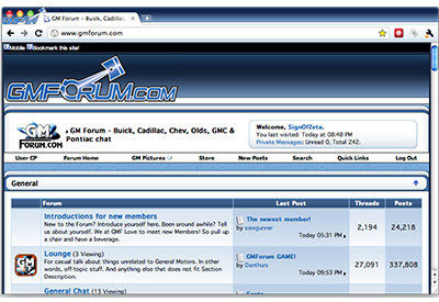 GM Forum chrome extension