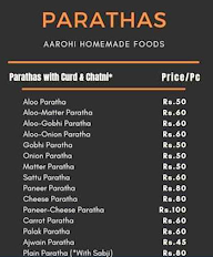 Parathas menu 1