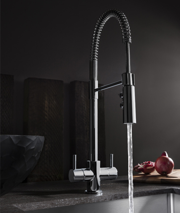 pull out black kitchen tap