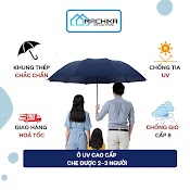 (Quà Tặng Móc 3D) Ô Che Nắng, Che Mưa Loại Cao Cấp, Dù Gấp Gọn 2 Lớp Phủ Chống Tia Uv, Du Dã Ngoại Ngoài Trời Cầm Tay