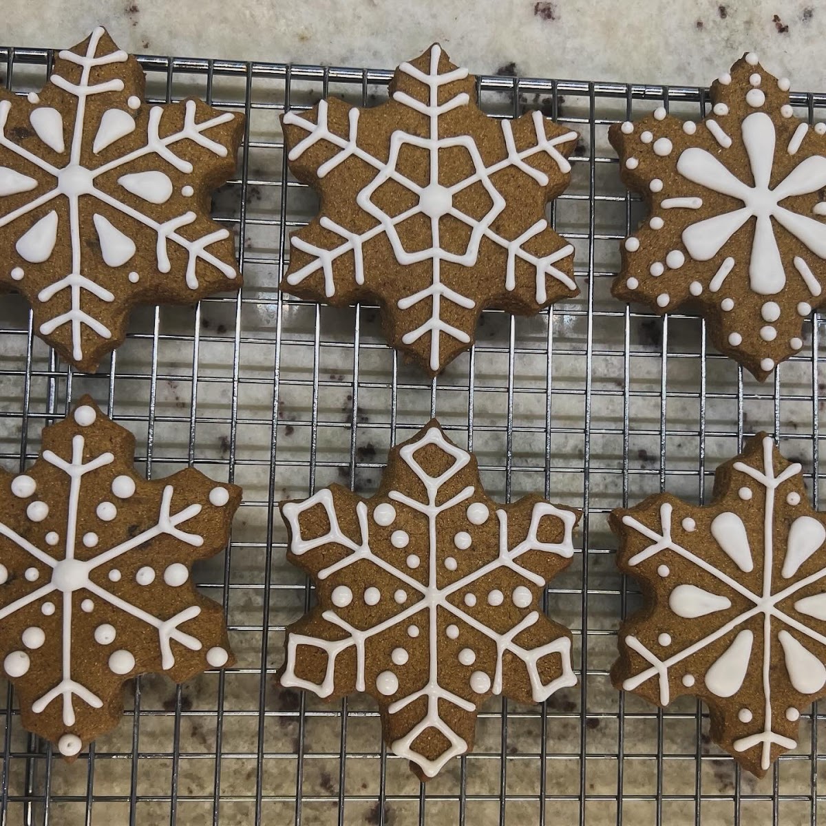 Gingerbread Snowflakes 
(Allergen friendly and vegan)