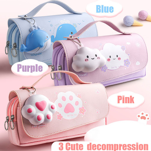 Title 4, Decompression Pencil Bag for Primary School Gir...