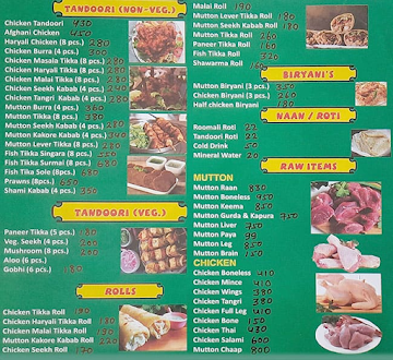 Asif Chicken Center menu 