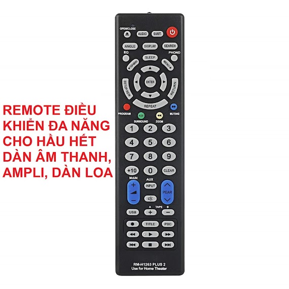 Remote Điêu Khiên Đa Năng Cho Dan Âm Thanh Rm - H1263 - Remote Điêu Khiên Đa Năng Amply Ampli Dan Loa