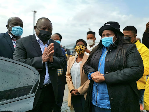 President Cyril Ramaphosa at the start of the Vooma vaccination campaign in Katlehong on Friday.