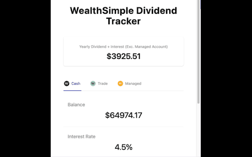 WealthSimple Dividend Tracker