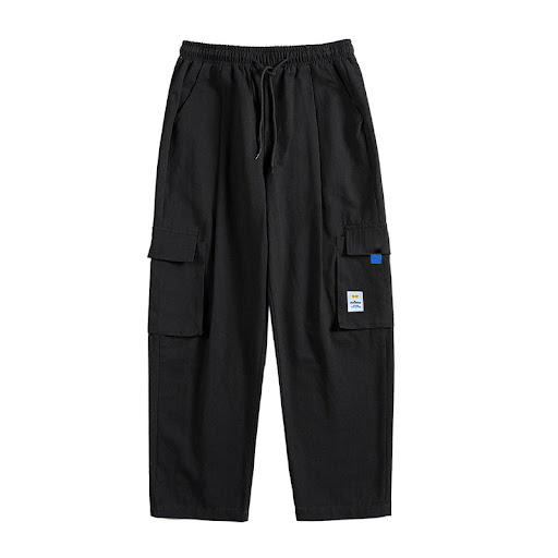 Title 5, Mens Ninth Pants Solid Color Casual Pants Loos...