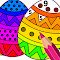 ‪Easter Eggs Color by Number Painting Book‬‏