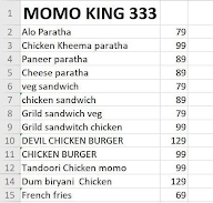 333 Momos menu 2