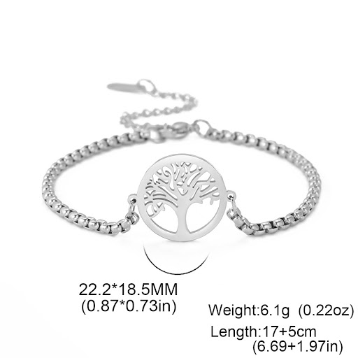 Title 4, Style Hollow Life Tree Pendant Bracelet, a beau...
