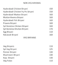 Raja Gara Biryani menu 2