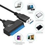 Dây Cáp Chuyển Đổi Kết Nối Ổ Cứng Hdd Ssd Từ Usb 3.0 Sang Sata 22 Pin 2.5"