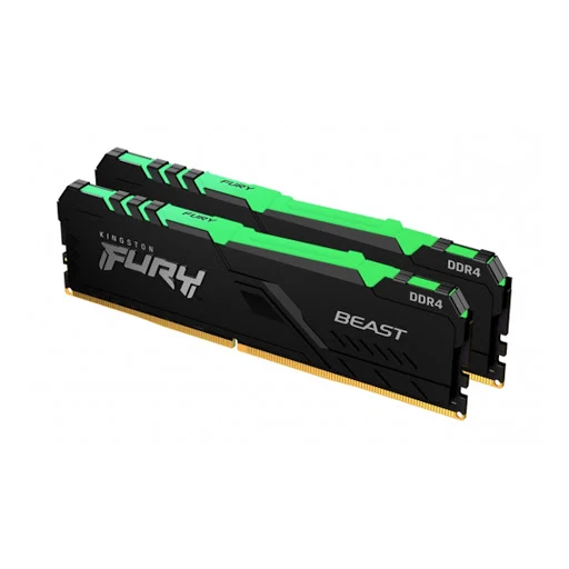 Ram Desktop Kingston Fury Beast RGB 16Gb DDR4 KF432C16BBAK2