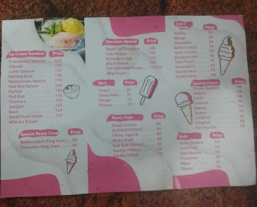 Prateeksha Natural Ice Cream menu 