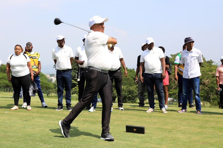 KitKat group chair Ahmed Gani let his hair down and enjoyed a day of golf with President Cyril Ramaphosa.