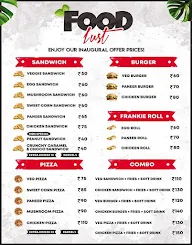 Food Lust menu 1