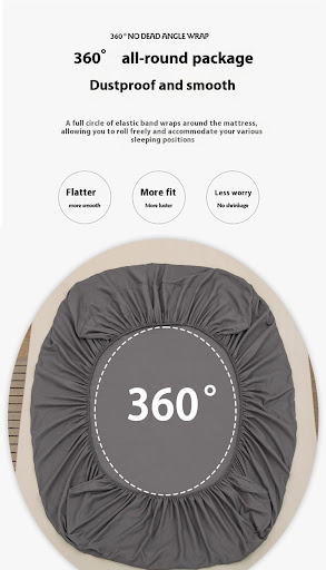 Title 3, Fitted Sheet, One-piece Solid Color Aloe Cotton...