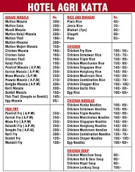 Hotel Aagri Katta menu 1