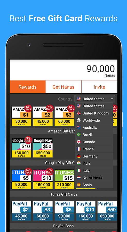 AppNana - Free Gift Cards - Android Apps on Google Play