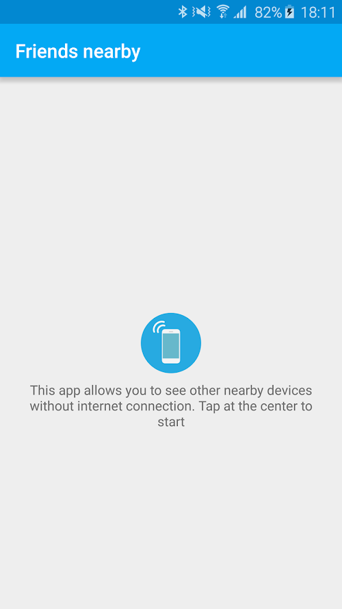 Android application Friends nearby screenshort