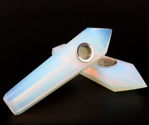 Title 5, Opal Hexagonal Prism Filter Net Crystal Pipe Ex...
