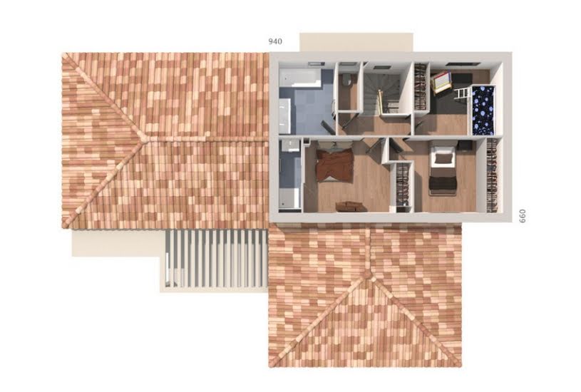  Vente Terrain + Maison - Terrain : 1 300m² - Maison : 150m² à Cournonsec (34660) 