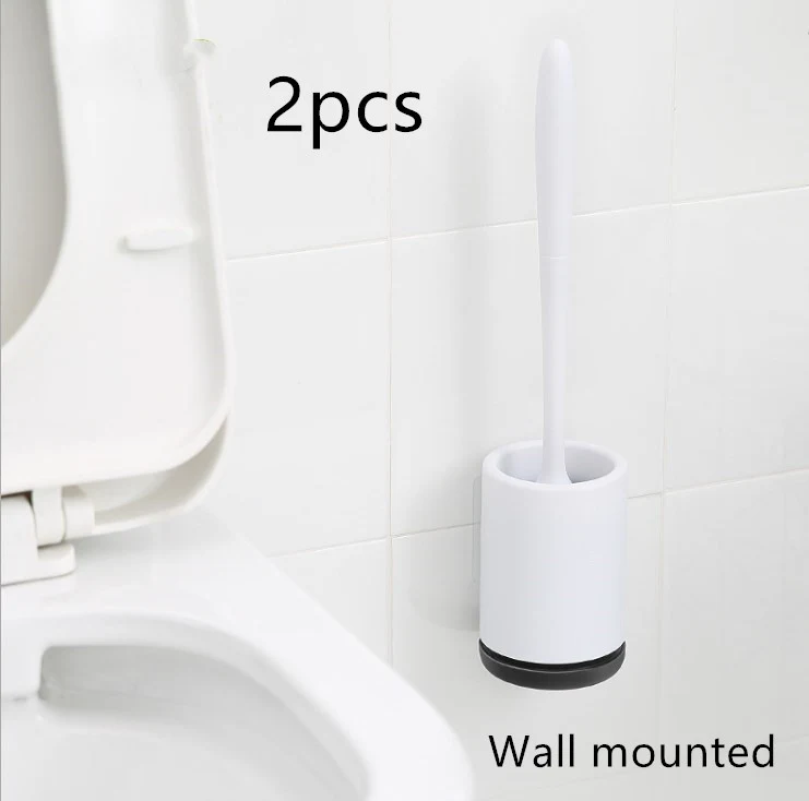 Anti-aanbak toiletborstel met zachte plastic borstelkop voor efficiënte en krasvrije reiniging. Eenvoudig in gebruik en onderhoud.