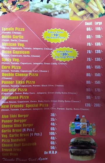 First Slice Pizza menu 