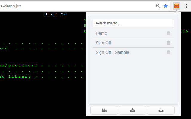 Green Screens Web Terminal chrome extension