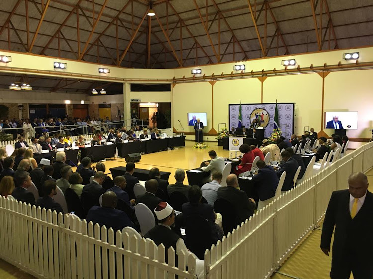 Alan Winde held his Sopa away from the hallowed halls of the provincial parliament in Wale Street.