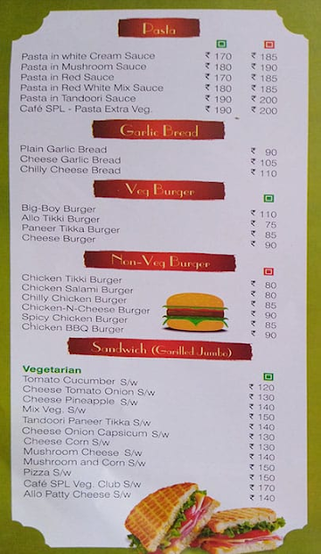 Chitra Cafe menu 