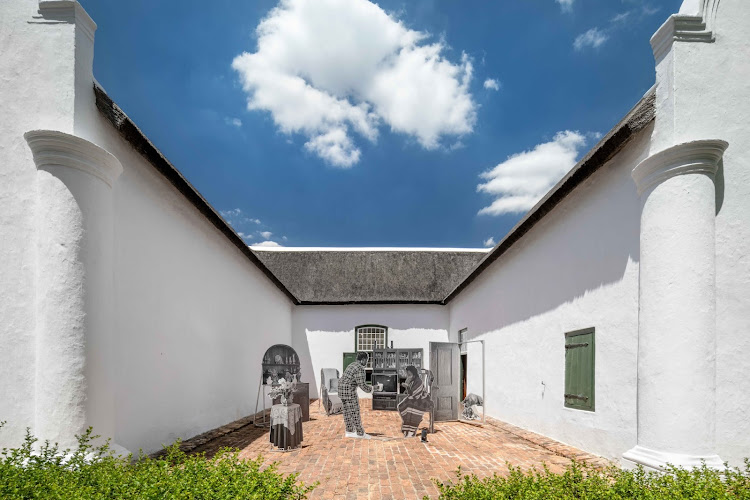 The Sea is History on display in the Manor House courtyard