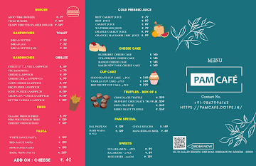 PAM CAFÉ menu 