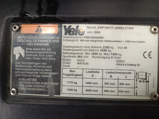 YALE ERP18ATF