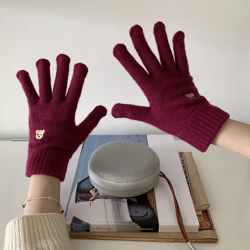 Title 13, Warme vingerloze wollen gebreide handschoenen. ...