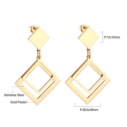 Title 1, Stainless Steel Fashion Minimalist Geometric Da...