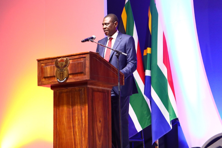 Deputy President Paul Mashatile addresses guests at the Proudly South African Localisation Dinner which formed part of the Buy Local Summit held at Sandton Convention Centre in Johannesburg recently.