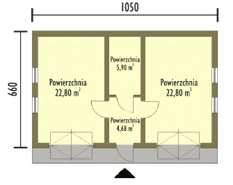 Plus sp - Rzut garażu