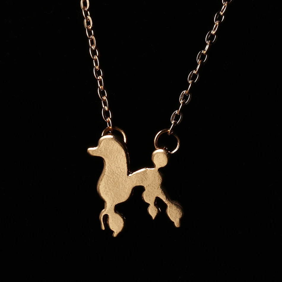 Collar con colgante de cachorro de perro caniche de aleación, un accesorio adorable y elegante para amantes de los animales, regalo perfecto.