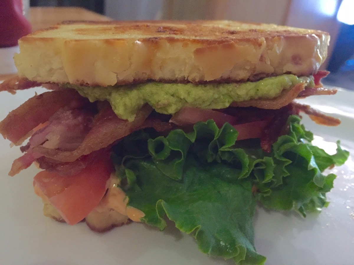 Mexican BLT on garlic gluten free bread