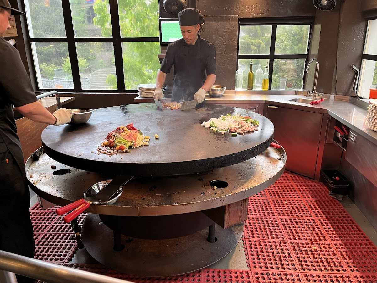 Cleaned and sectioned off grill. Each cook took the time to tell any new cook of the allergy alert.