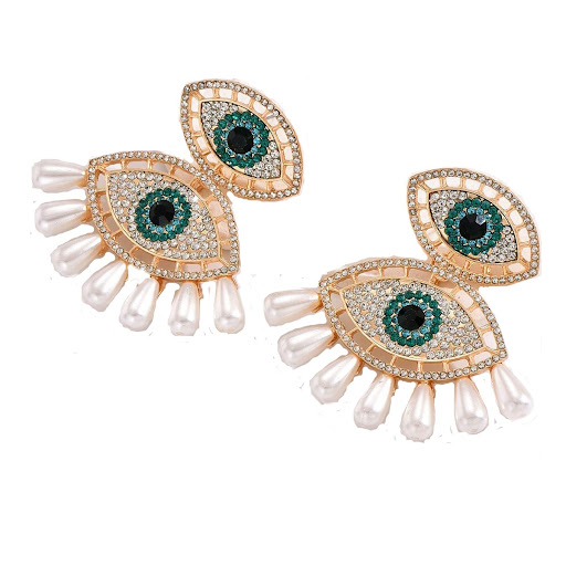 Title 4, Womens exaggerated alloy colorful crystals and...