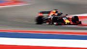 Sparks fly behind Max Verstappen of the Netherlands driving the (33) Aston Martin Red Bull Racing RB15 on track during final practice for the F1 Grand Prix of USA at Circuit of The Americas on November 02, 2019 in Austin, Texas.