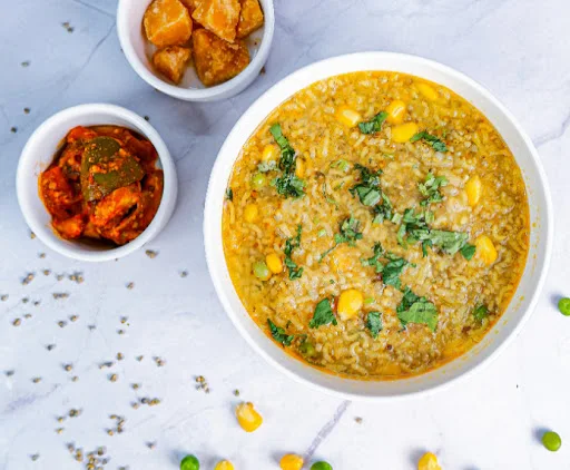 Millet Corn, Peas Khichdi & Raita