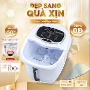 Bồn Ngâm Chân Massage Serenelife Sl12 Htbeauty Tự Làm Nóng Nước Với Con Lăn Massage Tự Động Giúp Thư Giãn Chân, Thải Độc