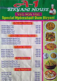 A1 Biryani House menu 2