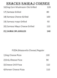 Sairaj Snacks Corner menu 3